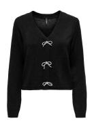 Onldonna Ls V-Neck Pullover Knt Tops Knitwear Jumpers Black ONLY