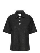 Ihkate Gleam Ss Tops T-shirts & Tops Short-sleeved Black ICHI