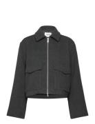 Zip Jacket Villakangastakki Grey Monki
