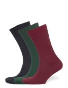 Reigate 3-Pack Underwear Socks Regular Socks Burgundy Tiger Of Sweden