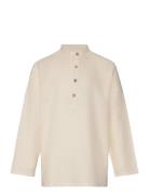 Shirt L/S Jonas Tops Shirts Long-sleeved Shirts Cream Wheat