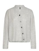 Vmpenny Ls V-Neck Top Jrs Ga Tops Knitwear Cardigans Grey Vero Moda