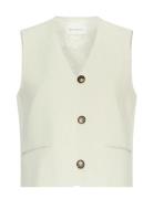 Mschrosina Michelle Short Waistcoat Vests Knitted Vests Cream MSCH Cop...