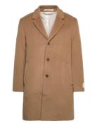 Ls Wool Blend Overcoat Villakangastakki Pitkä Takki Beige Calvin Klein