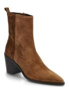 Booties Shoes Boots Ankle Boots Ankle Boots With Heel Brown Billi Bi