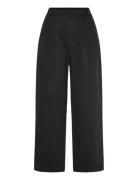 Prudie Pre Dyed Twill Bottoms Trousers Straight Leg Black Rue De Tokyo