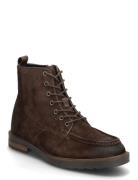 Cleated Hilfiger W Sde Moc Boot Nyörisaappaat Brown Tommy Hilfiger