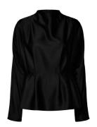 Yasyera Ls Top Tops Blouses Long-sleeved Black YAS