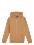 Zip Through Hoodie Tops Sweat-shirts & Hoodies Hoodies Brown Lyle & Sc...