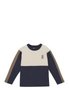 T-Shirt Ls Tops T-shirts Long-sleeved T-shirts Cream Minymo