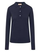 Kura Organic Merino Wool Tops T-shirts & Tops Long-sleeved Navy Rue De...