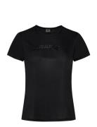 Core Essence Ss Mesh Tee W Tops T-shirts & Tops Short-sleeved Black Cr...
