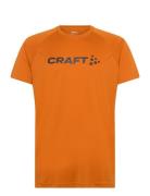 Core Essence Logo Tee M Sport T-shirts Short-sleeved Orange Craft
