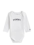 Monotype Body L/S Jersey Solid Pitkähihainen Body White Tommy Hilfiger