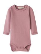 Nbfthora Haf Ls Slim Body Lil Bodies Long-sleeved Pink Lil'Atelier