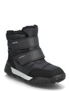 J Trekkyup Boy B Abx Talvikengät Tarroilla Black GEOX