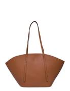 Wide Shopper Bag Bags Top Handle Bags Brown Gina Tricot