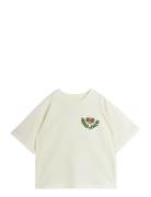 E.t Emb Ss Tee Tops T-shirts Short-sleeved Cream Mini Rodini