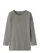 Nmmkab Ls Top Noos Tops T-shirts Long-sleeved T-shirts Grey Name It