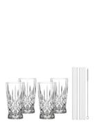 Noblesse Latte Macchiato Glass 35Cl With Glass Straw 4-P Home Tablewar...