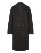 Double-Breasted Midi Coat Villakangastakki Pitkä Takki Grey Mango