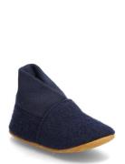 Wool Slippers W. Rib Aamutossut Sisäkengät Navy En Fant