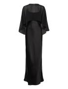 Cape Maxi Dress Maksimekko Juhlamekko Black Gina Tricot