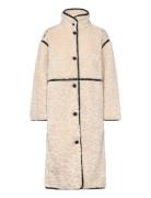 Faux Fur Bonded Coat Outerwear Coats Winter Coats Cream Gina Tricot