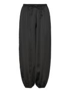 Satin Balloon Trousers Bottoms Trousers Wide Leg Black Gina Tricot