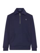 French Terry Collared Sweatshirt Tops Sweat-shirts & Hoodies Sweat-shi...