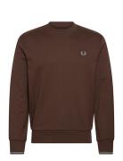 Crew Neck Sweatshirt Tops Sweat-shirts & Hoodies Sweat-shirts Brown Fr...