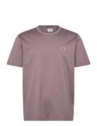 Logo Patch T-Shirt Tops T-shirts Short-sleeved Purple C.P. Company
