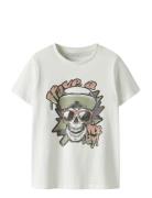 Nkmbastian Ss Top Box Ps Noos Tops T-shirts Short-sleeved White Name I...