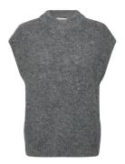 Patrisia Knit Vest Vests Knitted Vests Grey A-View